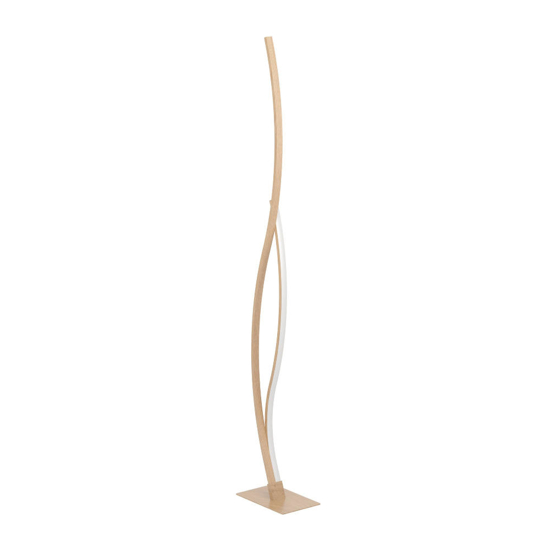 Lampada da terra marrone effetto legno design moderno 20w 4000k grisolia eglo