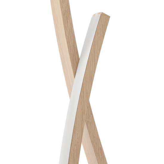 Lampada da terra marrone effetto legno design moderno 20w 4000k grisolia eglo