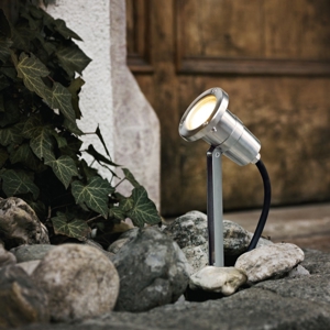 Nema eglo faretto a picchetto grigio per giardino orientabile