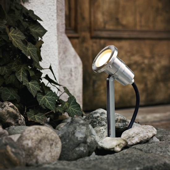 Nema eglo faretto a picchetto grigio per giardino orientabile