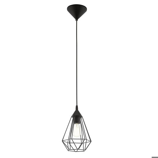 Tarbes eglo lampada a sospensione metallo nera 