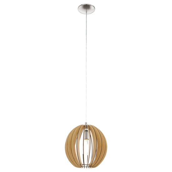 Cossano eglo lampadario legno acero design