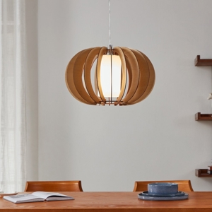 Lampadario per cucina moderna in legno acero stellato eglo