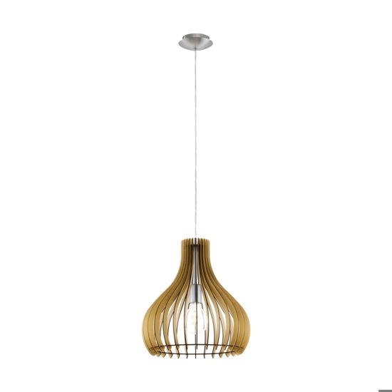 Eglo tindori lampada a sospensione per penisola moderna legno acero