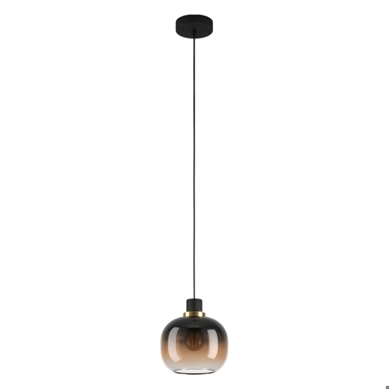 Lampada a sospensione vetro marrone oilella eglo