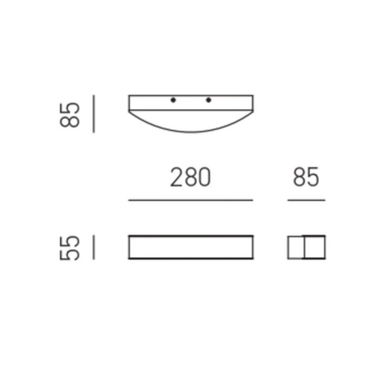Gea luce gap applique da parete per interni led 16w 4000k