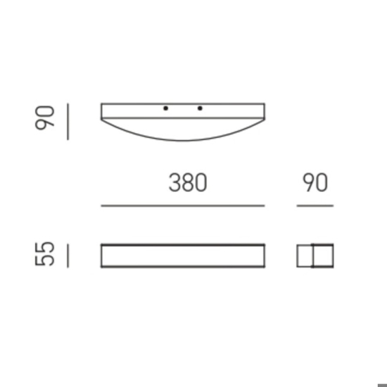 Gea luce gap applique da parete led 20w 3000k design moderno
