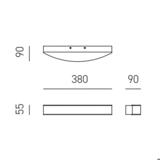 Gea luce gap applique da parete moderna led 20w 4000k bianco