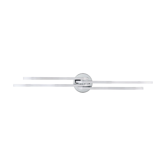 Plafoniera led 32w 3000k roncade eglo moderna cromata  per soggiorno