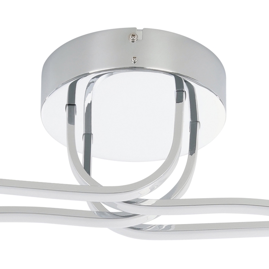 Plafoniera led 32w 3000k roncade eglo moderna cromata  per soggiorno