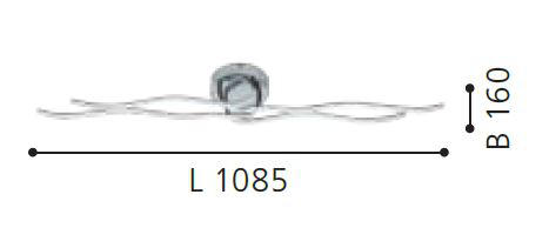 Plafoniera led 32w 3000k roncade eglo moderna cromata  per soggiorno