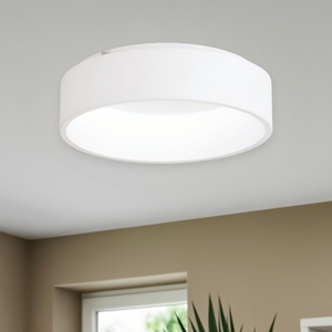 Eglo marghera plafoniera cucina 45cm 25w 3000k dimmerabile bianco moderna rotonda