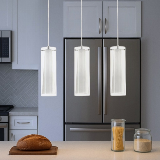 Lampadario per cucina moderna 3 luci pinto eglo