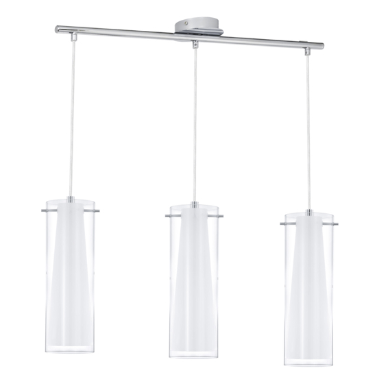 Lampadario per cucina moderna 3 luci pinto eglo