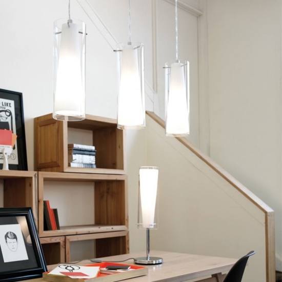 Lampadario per cucina moderna 3 luci pinto eglo