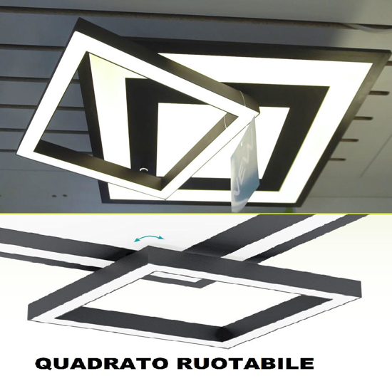 Plafoniera nera led 21w dimmerabile 2700k-6500k rgb app savatarila eglo
