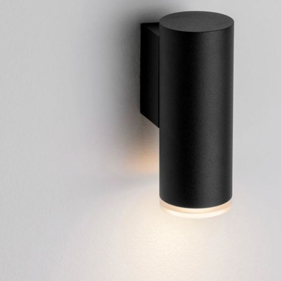 Applique per bagno moderna cilindro nero ip44