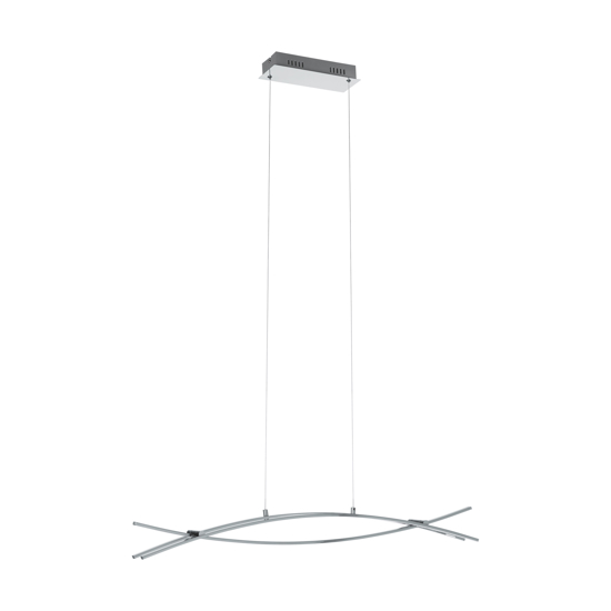 Eglo nevado lampadario cromato per cucina moderna led 27w 3000k