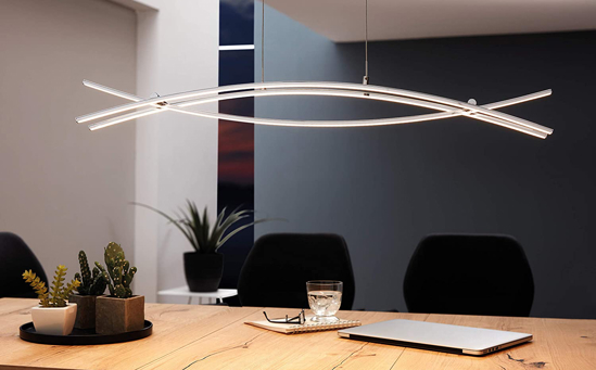 Eglo nevado lampadario cromato per cucina moderna led 27w 3000k