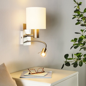 Eglo pasteri applique per camera da letto moderna per comodino