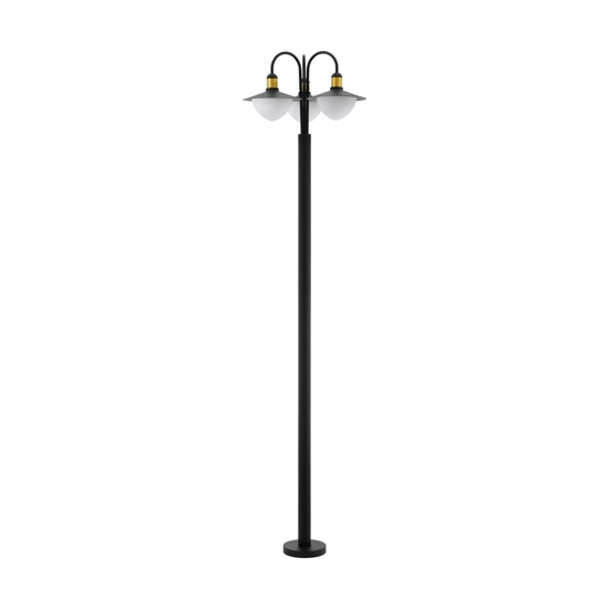 Eglo sirmione lampione alto da giardino nero per esterni