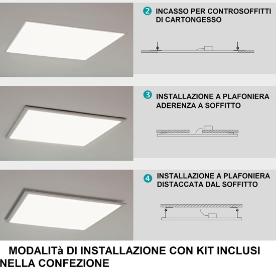 Sarsina eglo plafoniera da cucina dimmerabile 36w 4000k bianca moderna