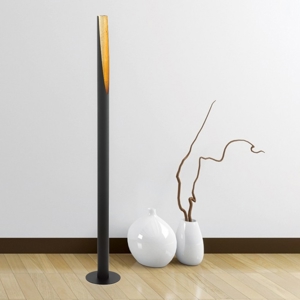 Eglo barbotto lampada da terra design moderna nero oro