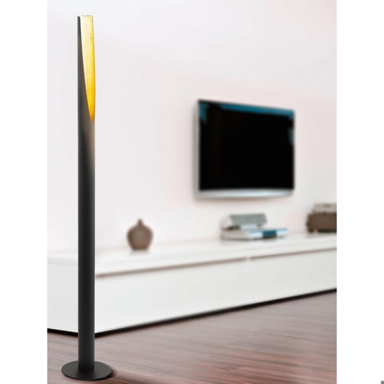 Eglo barbotto lampada da terra design moderna nero oro
