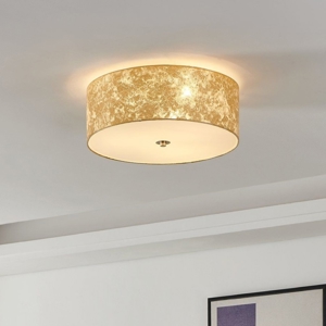 Plafoniera cilindro tessuto oro eglo viserbella