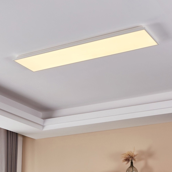 Eglo herrora plafoniera led 120x30 bianca 32w app moderna
