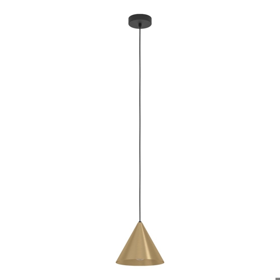 Eglo narices lampada dorata a sospensione per isola cono oro ottone