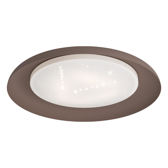 Plafoniera marrone led 17w 3000k effetto cristallo penjamo eglo