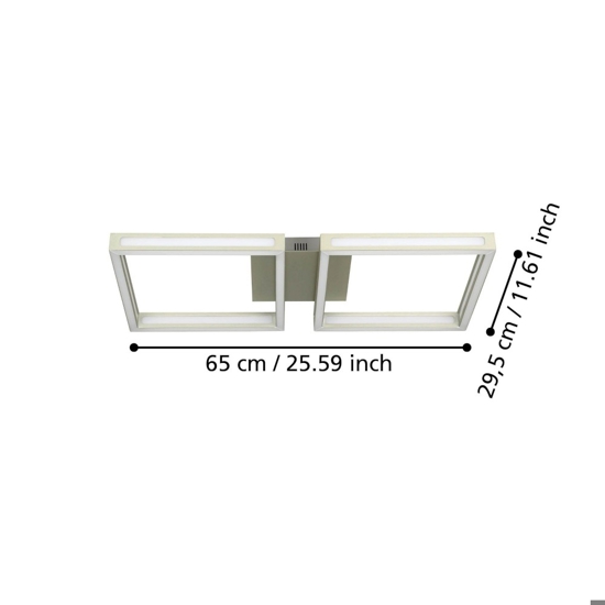 Altaflor eglo plafoniera per soggiorno moderno led 24w 3000k