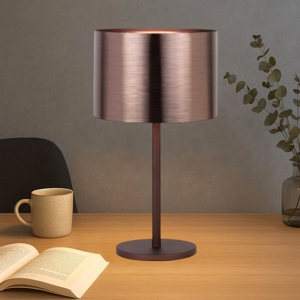 Saganto eglo abat-jour design moderno marrone paralume colore rame