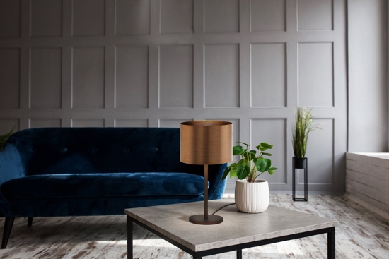 Saganto eglo abat-jour design moderno marrone paralume colore rame