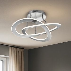 Plafoniera led design moderna 40w 3000k dimmerabile grigio