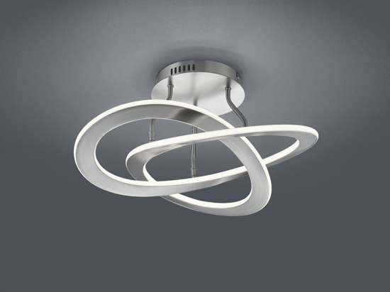 Plafoniera led design moderna 40w 3000k dimmerabile grigio