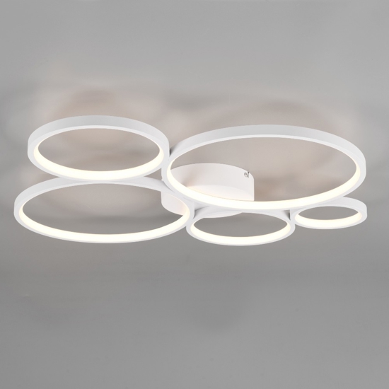 Plafoniera led 49w 3000k bianca moderna dimmerabile per soggiorno