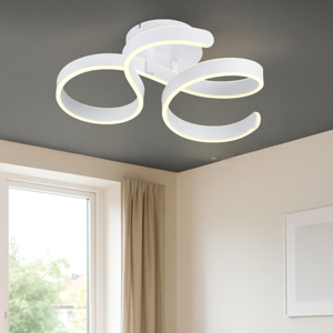Plafoniera led dimmerabile design moderna bianca per soggiorno