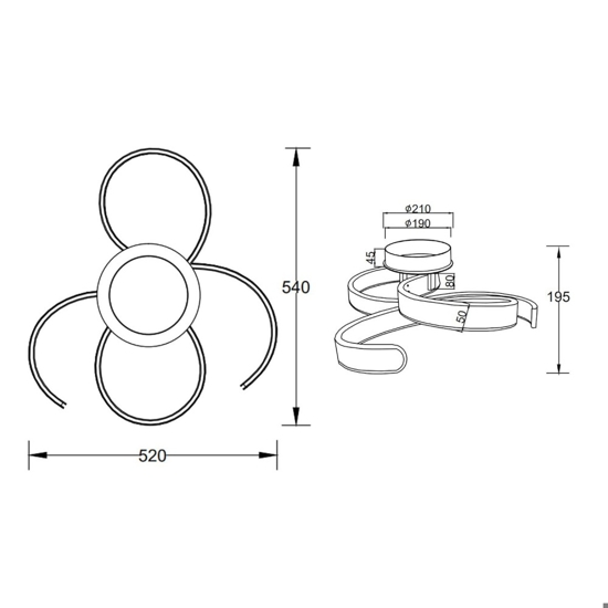 Plafoniera led dimmerabile design moderna bianca per soggiorno