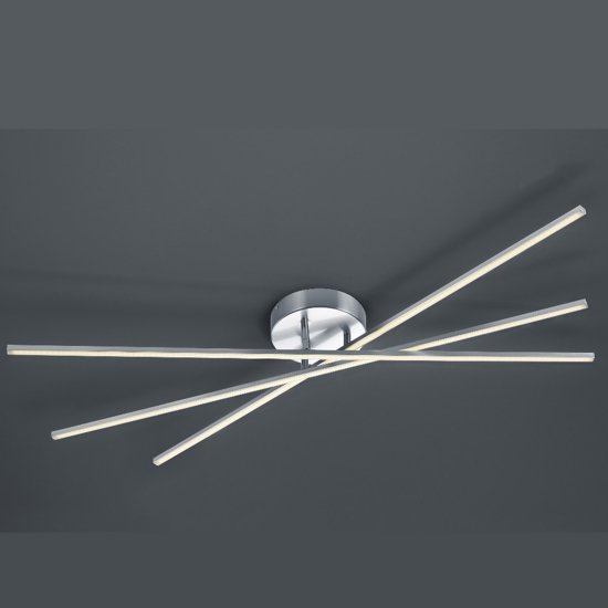 Plafoniera led 26w 3000k dimmerabile moderna nickel