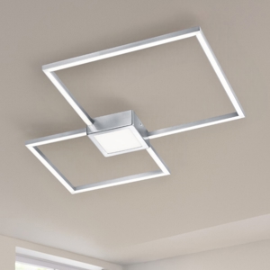 Plafoniera led design 28w 3000k dimmerabile moderna grigio