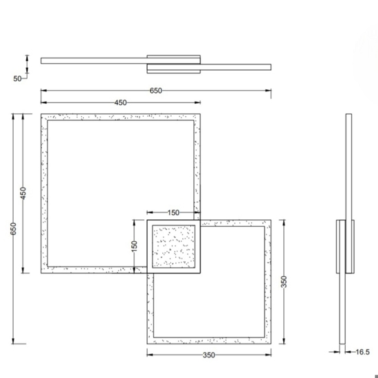 Plafoniera led design 28w 3000k dimmerabile moderna grigio
