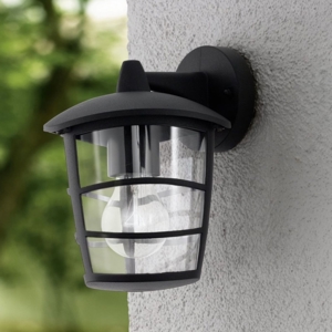 Eglo aloria applique da esterno lanterna nero