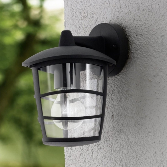 Eglo aloria applique da esterno lanterna nero