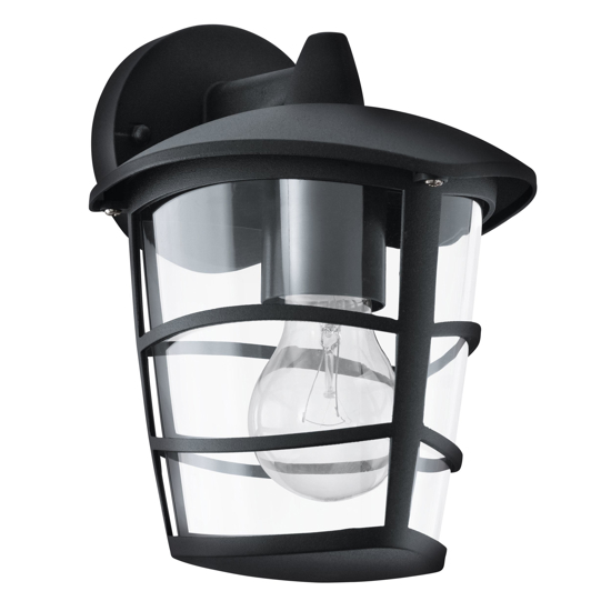 Eglo aloria applique da esterno lanterna nero