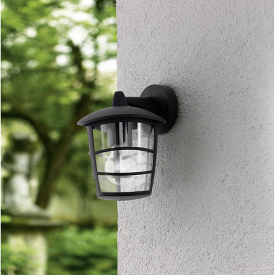 Eglo aloria applique da esterno lanterna nero