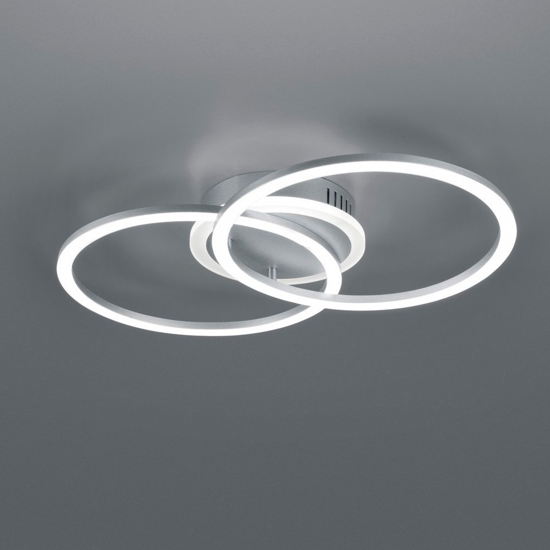 Plafoniera led 25w 3000k dimmerabile grigio moderna