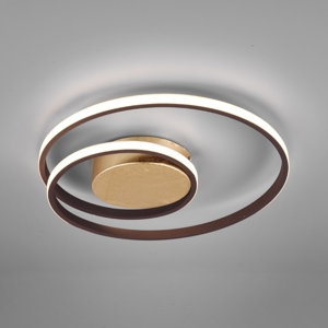 Plafoniera led 22w 3000k dimmerabile marrone