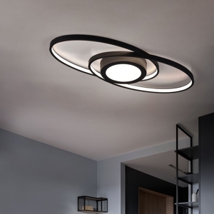 Plafoniera led 27w 3000k antracite dimmerabile moderna